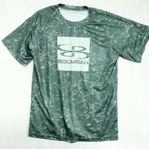 Boobah Men's‎ Medium Athletic Fishing Shirt Grey Polyester